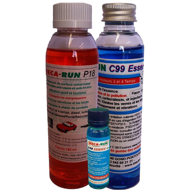 MECARUN - KIT ADDITIF TRAITEMENT ETHANOL P18+C99+ECO10000+ENGINE FLUSH